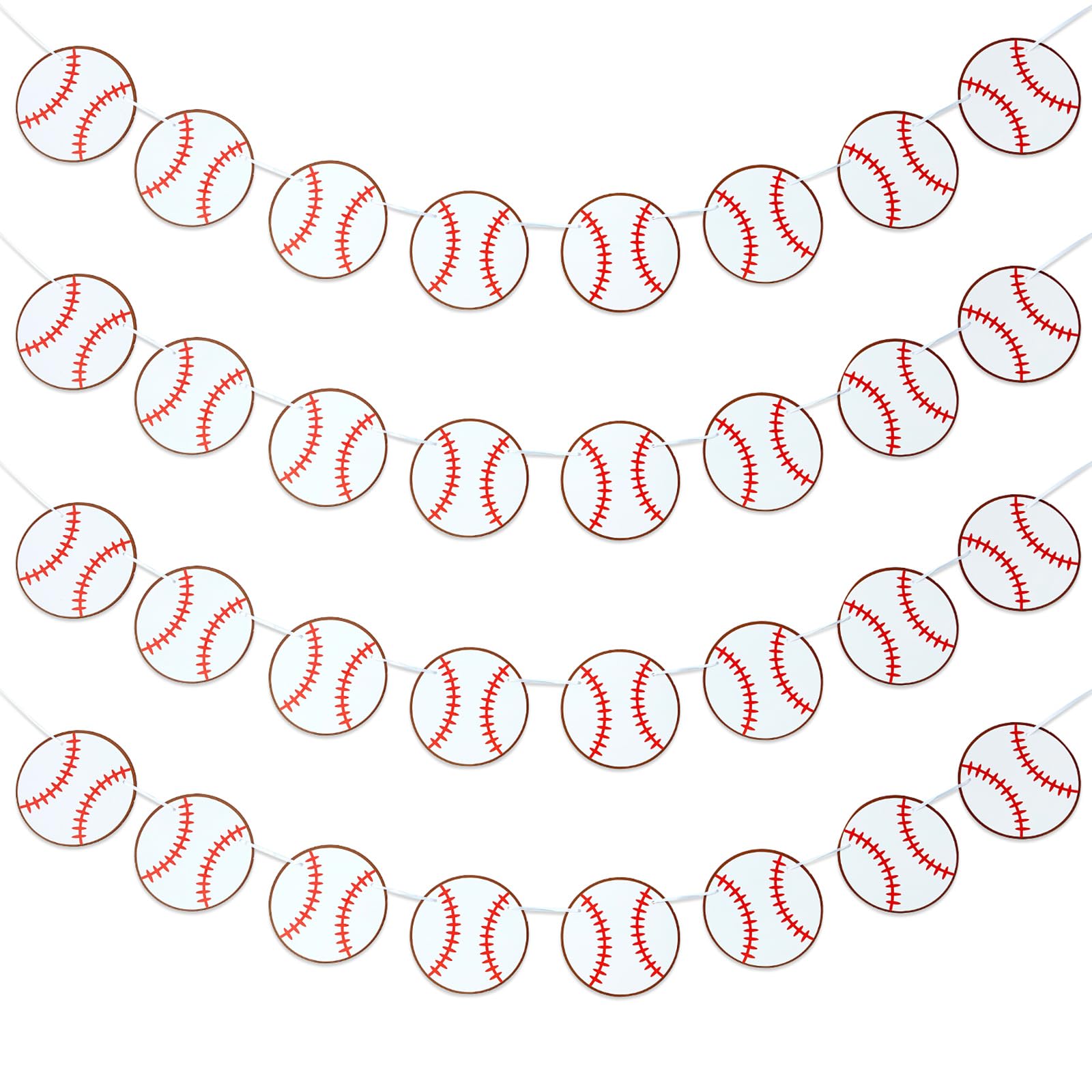Boao 4 Pcs Baseball Birthday Banner Baseball Party Decorations