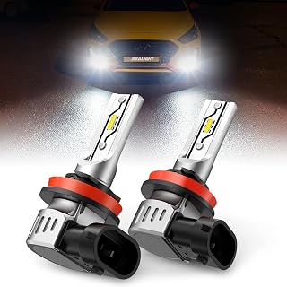 SEALIGHT H11 LED Fog Light Bulbs or DRL, 12000LM H8 H9 H16 Fog Lights LED Bulbs 600% Brightness Upgrade, F5 1:1 Size 100% Successful Installation for Trucks Cars, Pack of 2