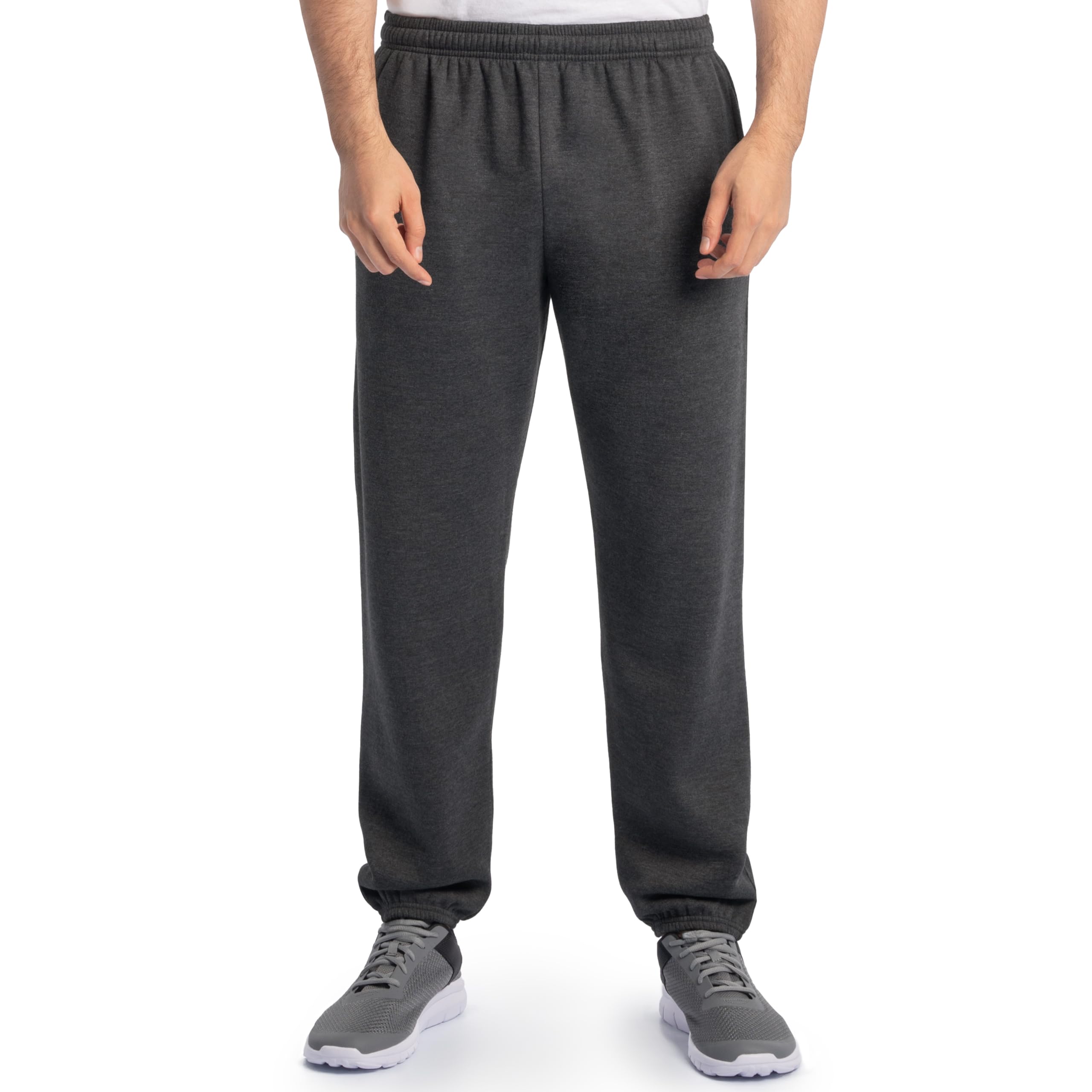 Fruit of the Loom Eversoft Fleece Elastic Bottom Sweatpants with Pockets, Relaxe