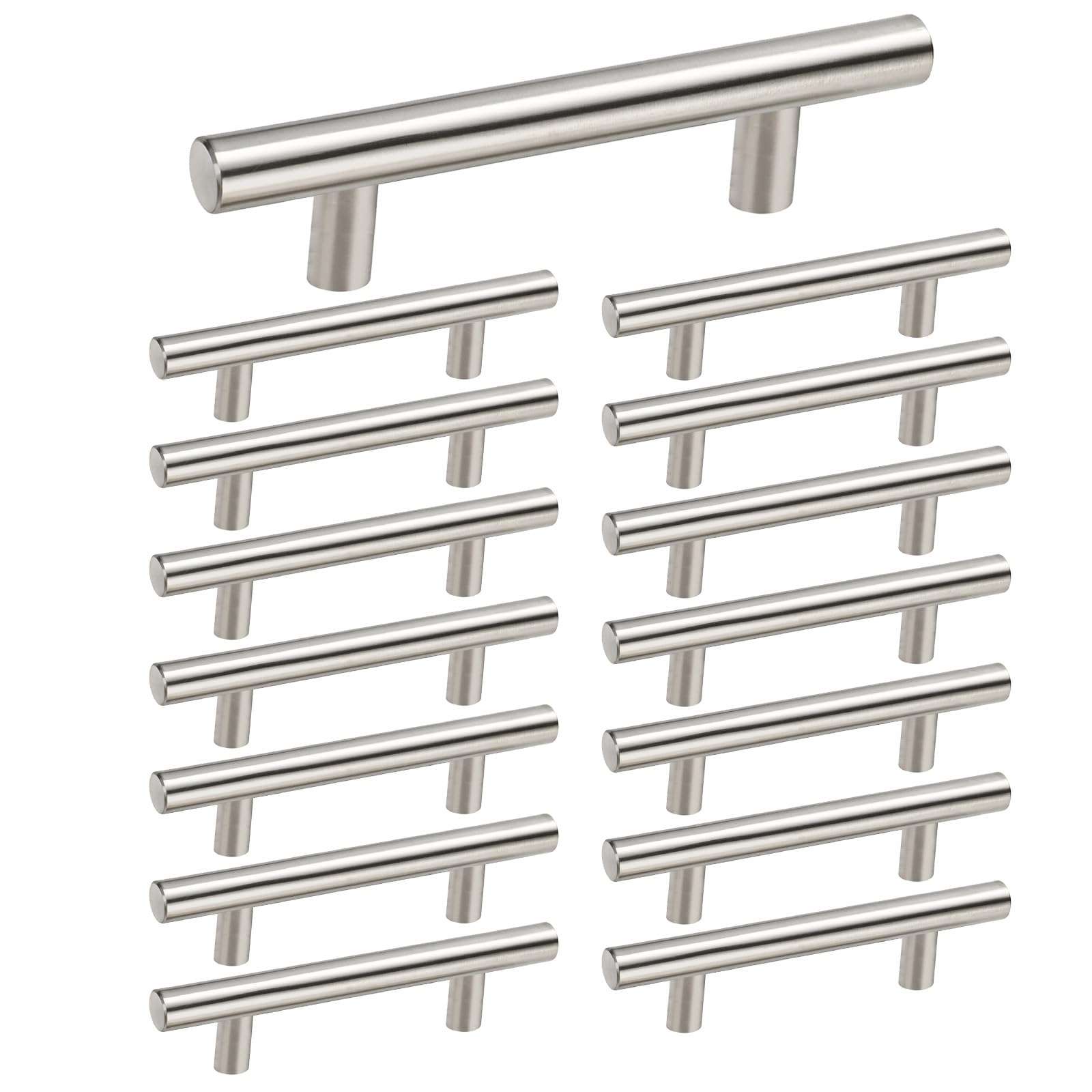 homdiy 15 Pack Brushed Nickel Cabinet Pulls 3 Inch Handles Stainless Steel Cabin