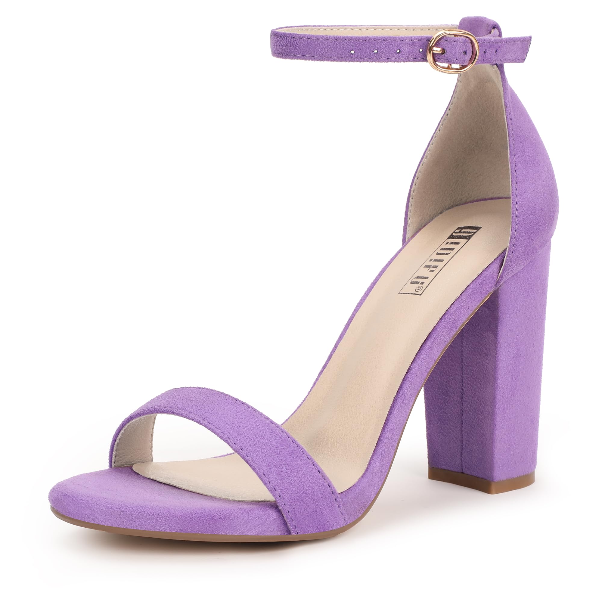 IDIFU Women's IN4 Cookie-HI Chunky High Heel Sandals Open Toe Ankle Strap Weddin
