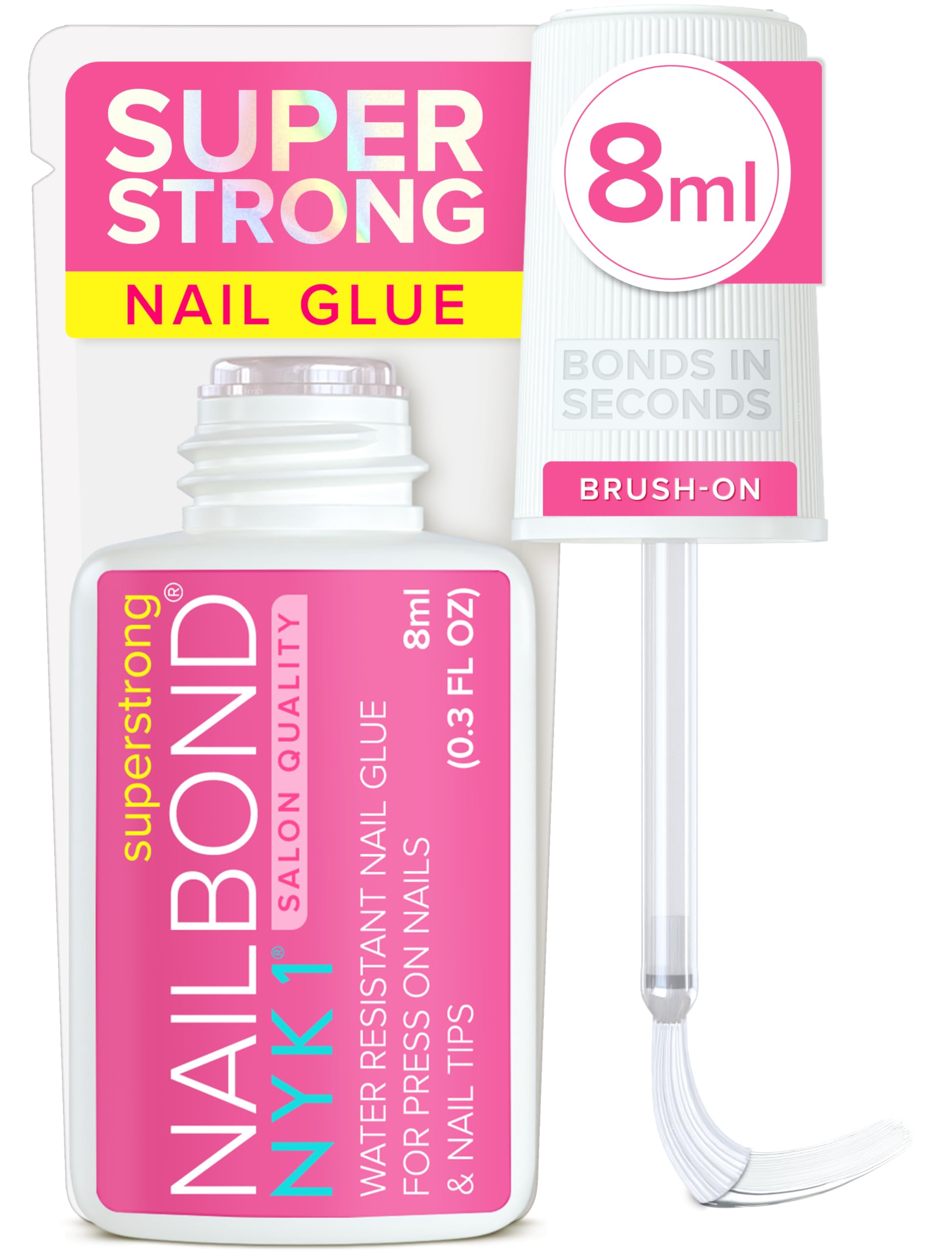 NYK1 Super Strong Nail Glue for Press Ons, Nail Tips & False Nails | 8ml | NailB