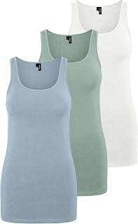 Vero Moda Vmmaxi My Soft Women's Long Tank Top, Pack of 2