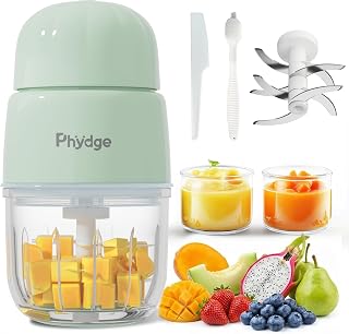 Phydge Baby Food Maker for Baby Puree Foods Fruit Vegetable Meat | 10oz Baby Food Blender,10-Second Quick Soft Food Prep for Baby,Food Processor for Fruit,Vegetable,Meat,Easy to Clean
