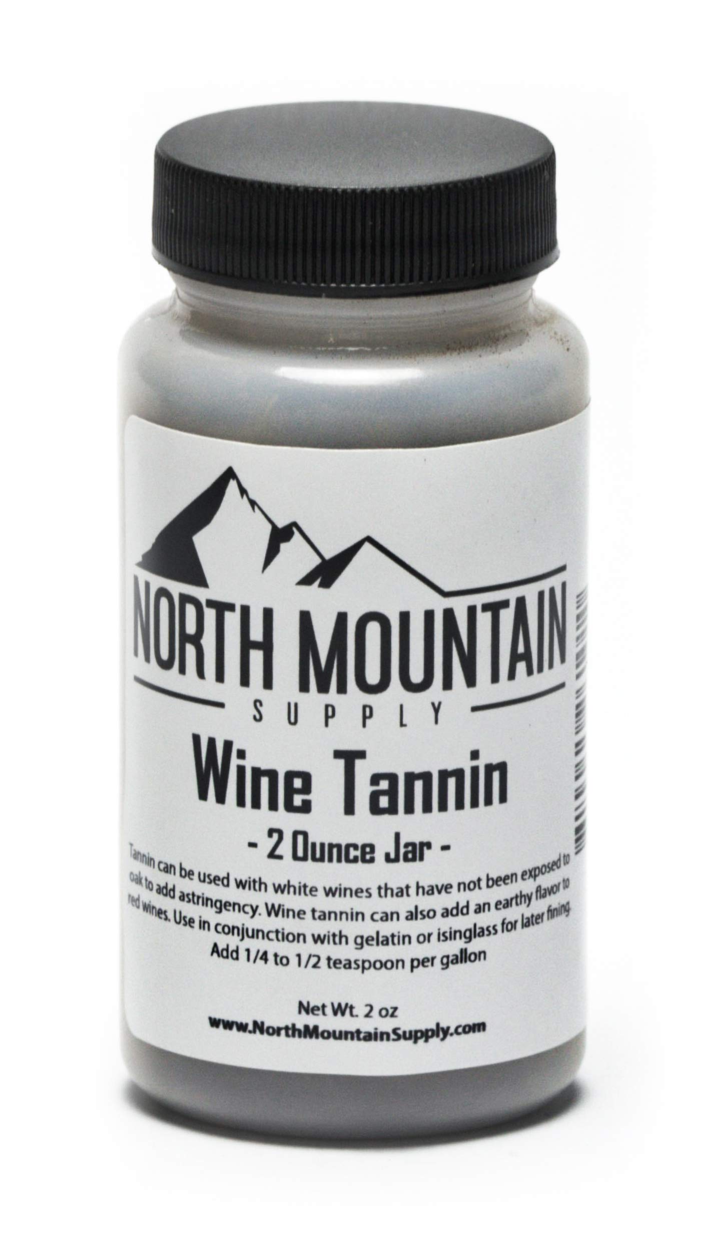 North Mountain Supply - WT-2oz Wine Tannin - 2 Ounce Jar | Home Brewing, Winemaking, Improve Wine Taste & Flavor, Safe, Effective