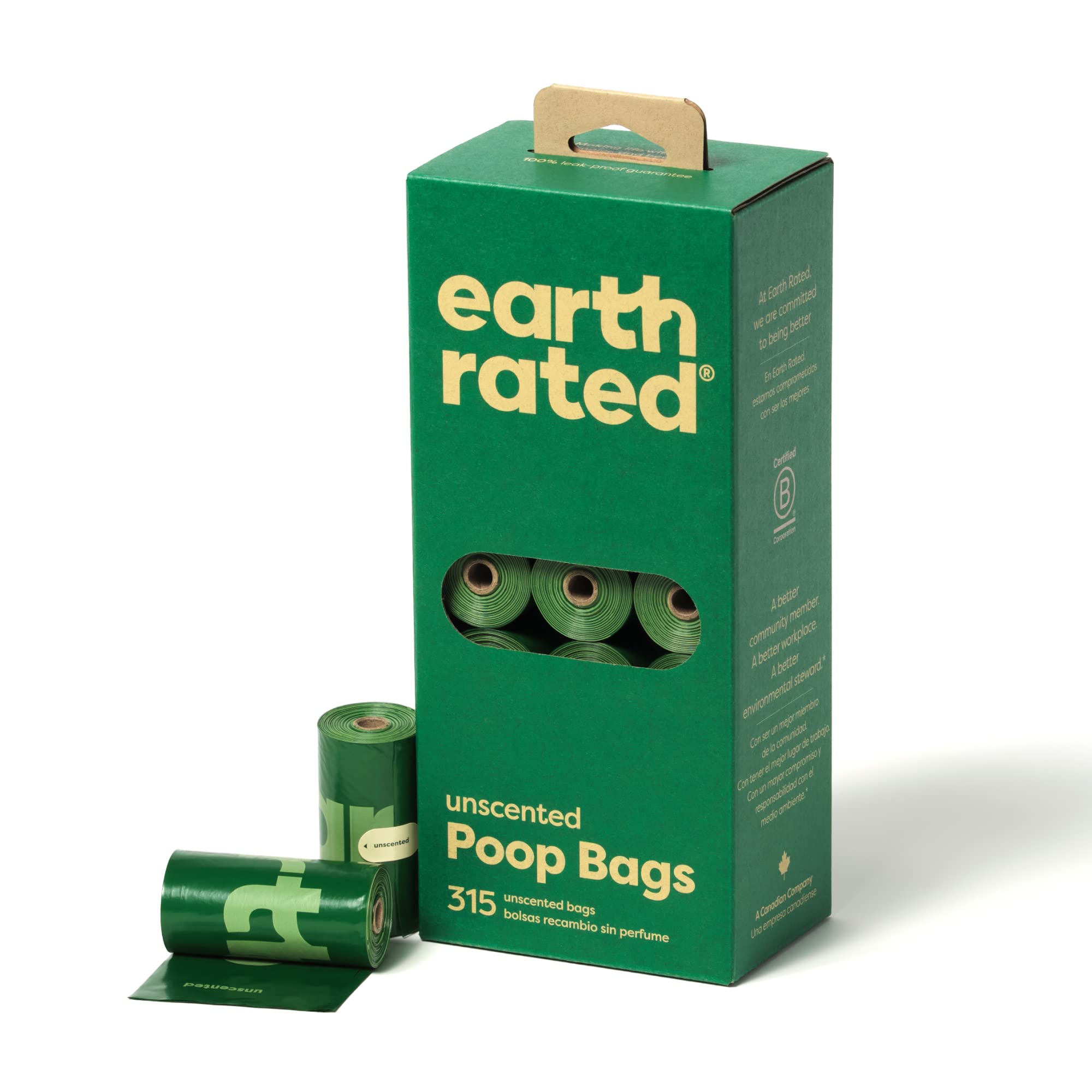 Earth Rated Dog Poo Bags, Guaranteed Leak Proof and Extra Thick Waste Bag Single