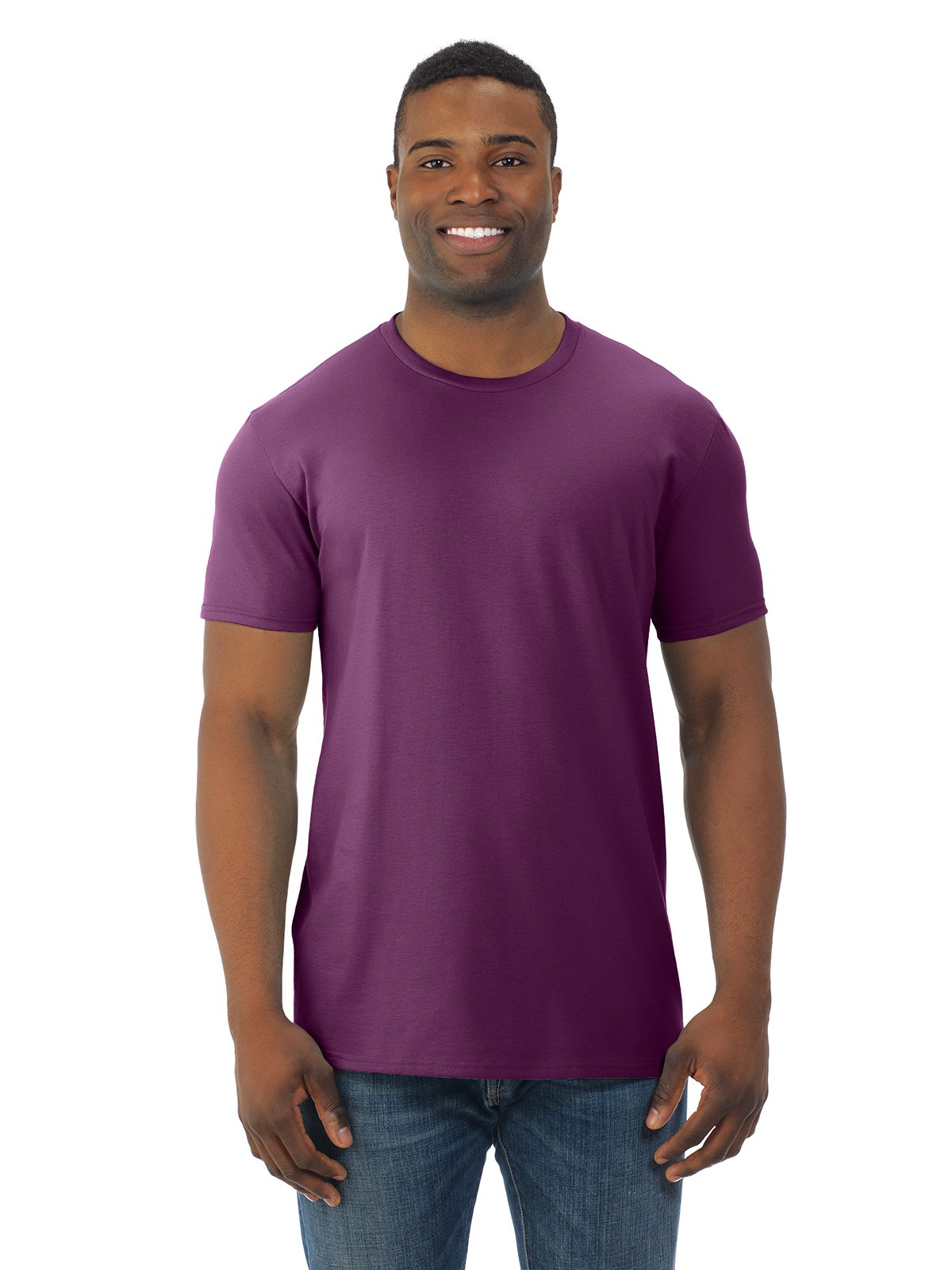 Fruit of the Loom Adult 4.7 oz. Sofspun® Jersey Crew T-Shirt XL WILD PLUM