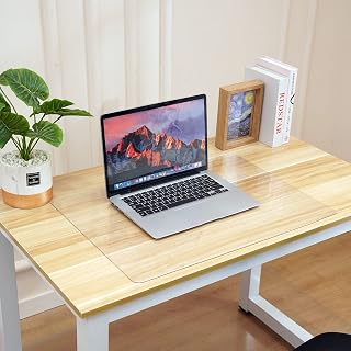 Transparent Desk Mat 50x84cm PVC Clear Desk Pad 1.5mm Thick Office Desk Tablecloth Computer Desk Mat Dustproof Waterproof Heat Resistant (Clear 1.5mm, 50x84cm)