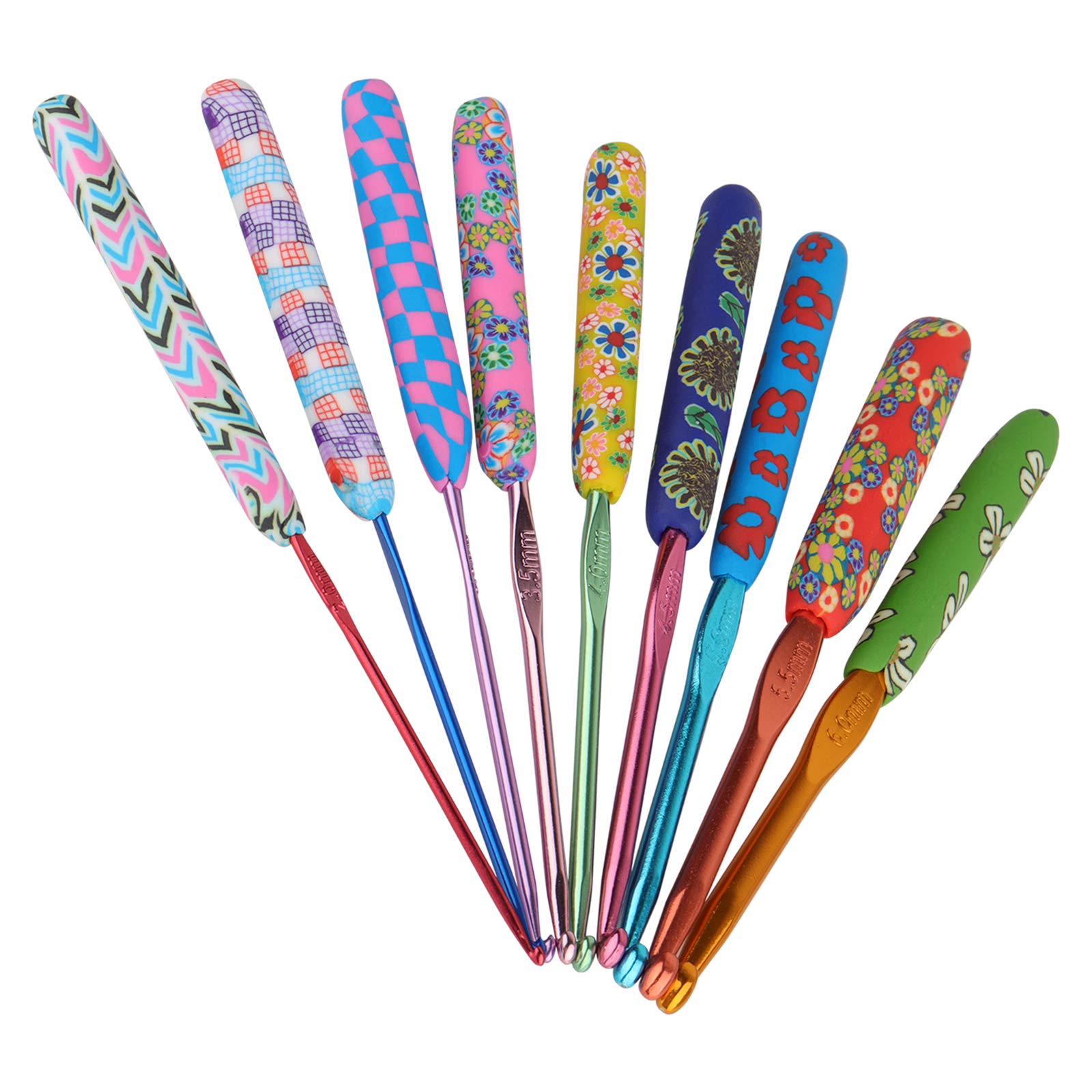 Coopay Warm Crochet Hook, Ergonomic Crochet Hooks Set w/Soft Grip | 2.0mm-6.0mm 