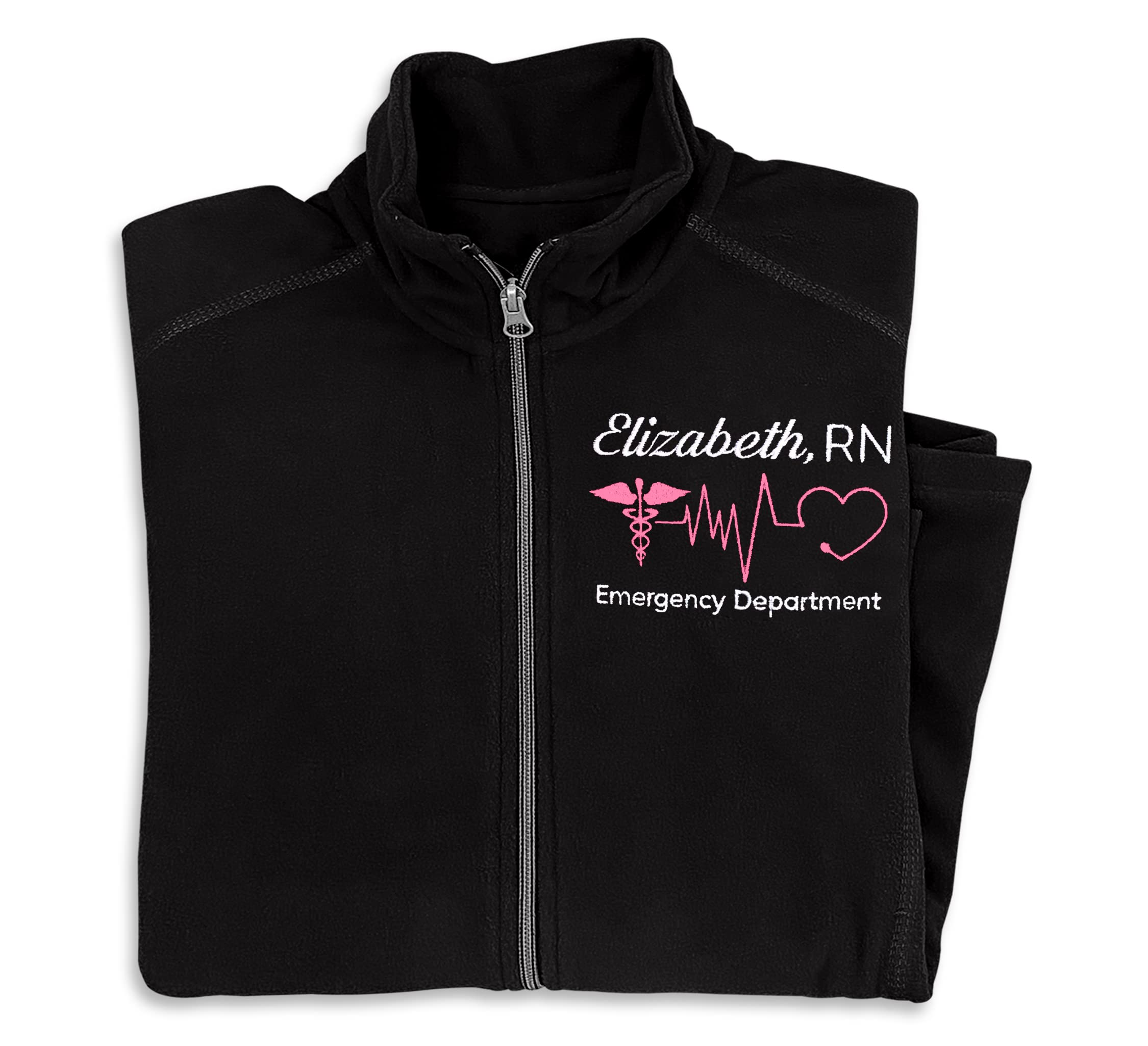 NACRE APPAREL Women's Custom Nurse Jacket Personalized Embroidered Lightweight N