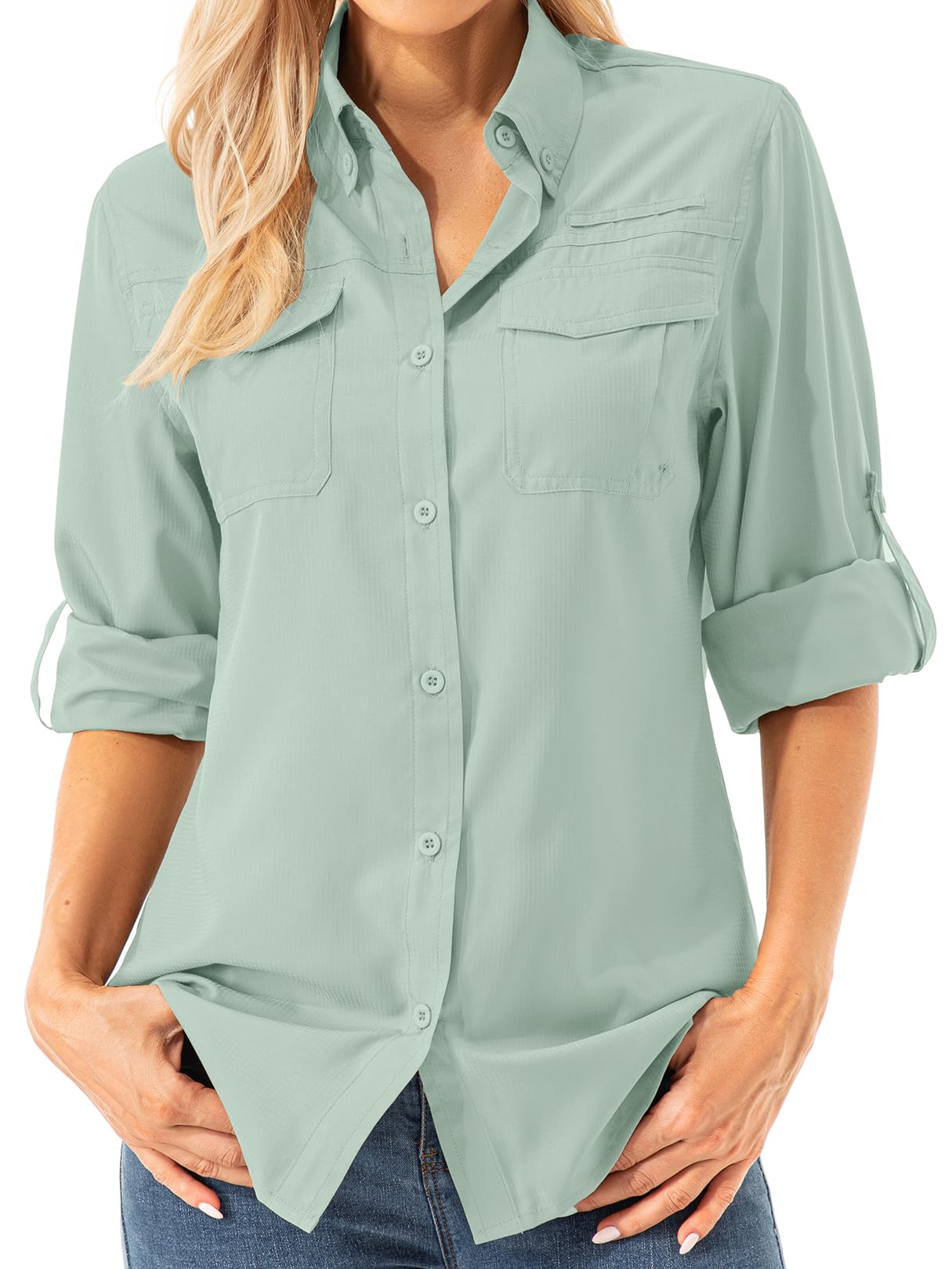 Women's Shirt Blouse UV Shirt UPF 50+ Safari Clothing Hiking Blouse Women's Outd