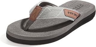 FITORY Men's Flip Flops with Arch Support,Beach Thong Sandals