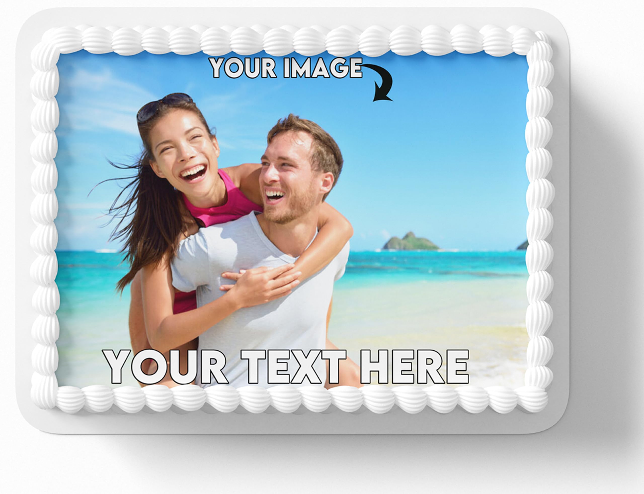 Costco Cake Topper With Your Own Photo/Message on Premium Edible Icing - Costco 