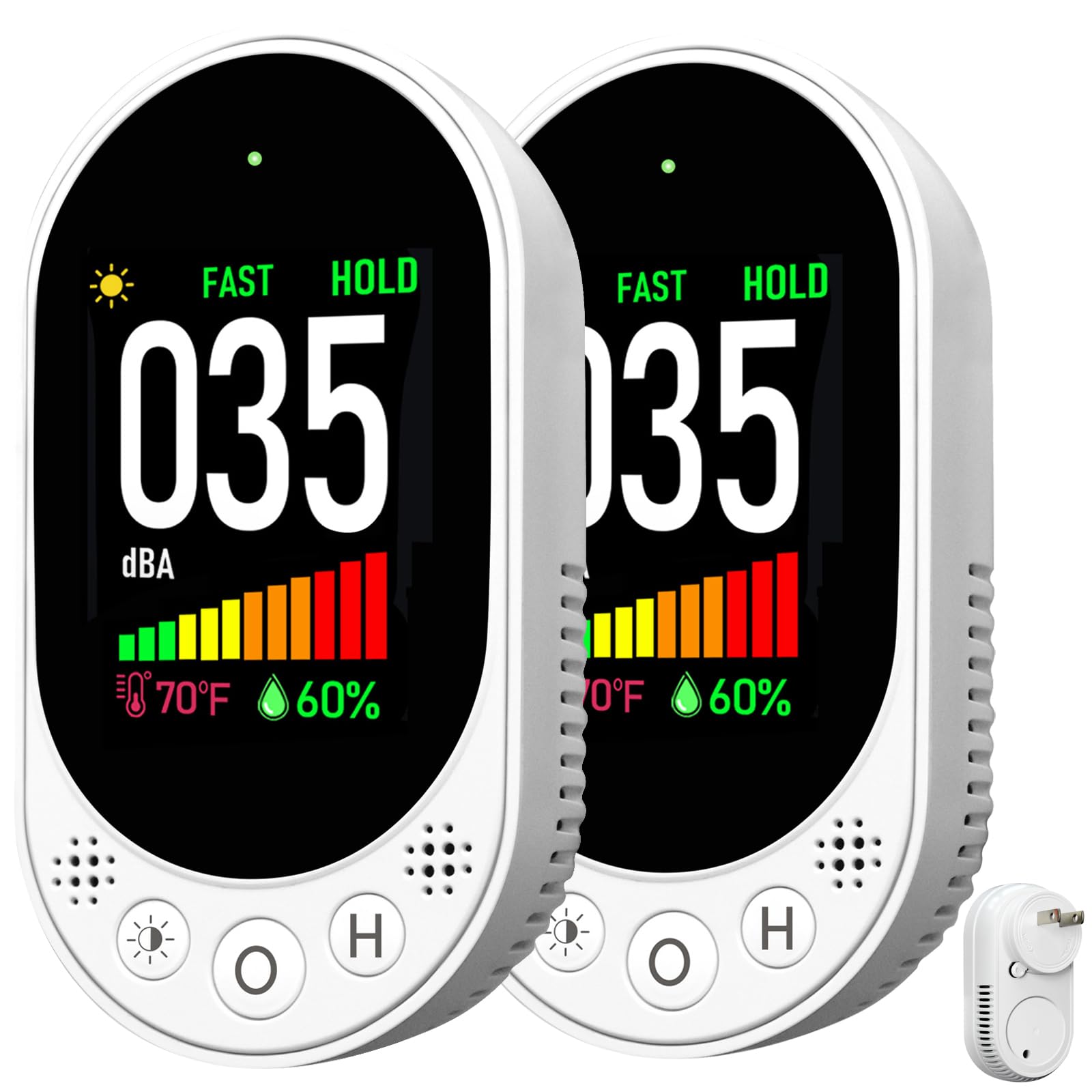 LSENLTY Decibel Meter Plug-in Wall, 30-130dBA Sound Level Meter, Data Hold&Max/M