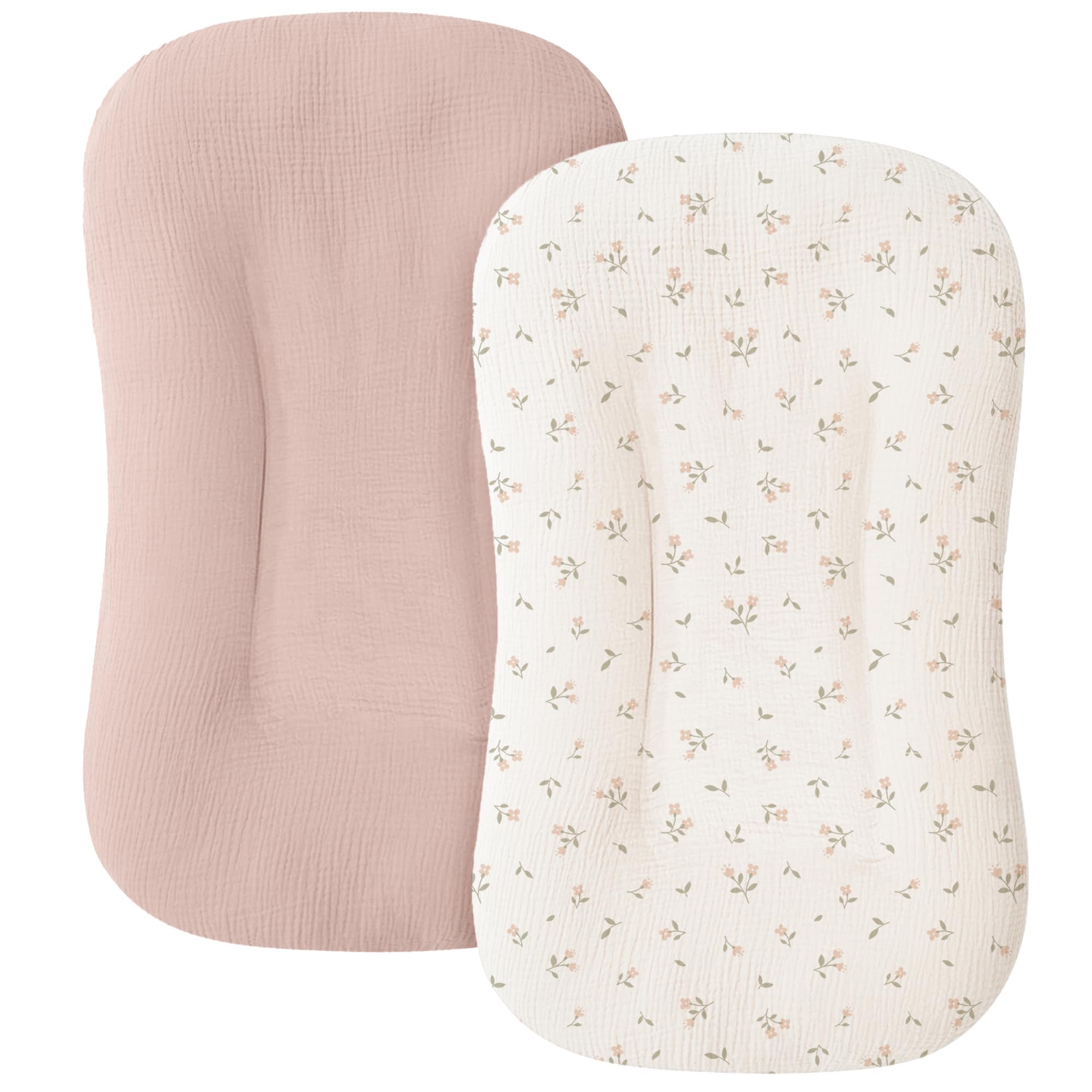 MairMore 2-Pack Muslin Baby Lounger Cover for Newborn &amp; Infant, Cover Only |