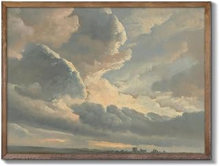 XOCUUI Unframed Canvas Wall Art Vintage Decor, Home Decor Classical Oil Painting Cloud Study Canvas Prints Wall Decorations Bathroom Decor Wall Art, 8"x10"