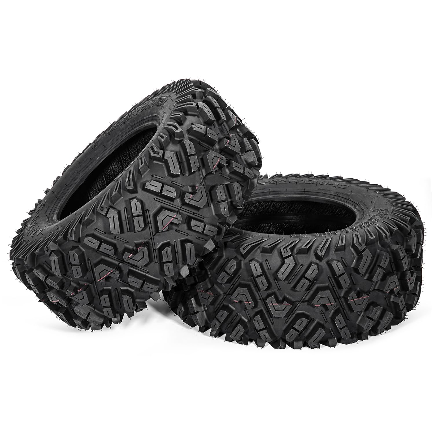 FORERUNNER 25x10-12 ATV Tires,All Terrain TRS (Pack of 2, Tubeless) | FORERUNNER