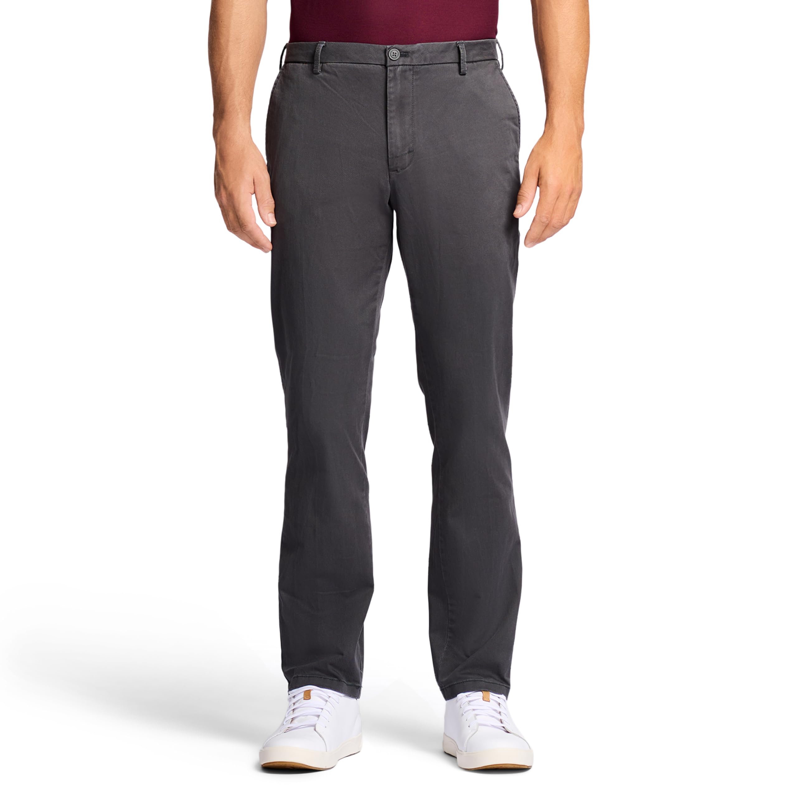 Izod Men's Saltwater Stretch Flat Front Straight Fit Chino Pant