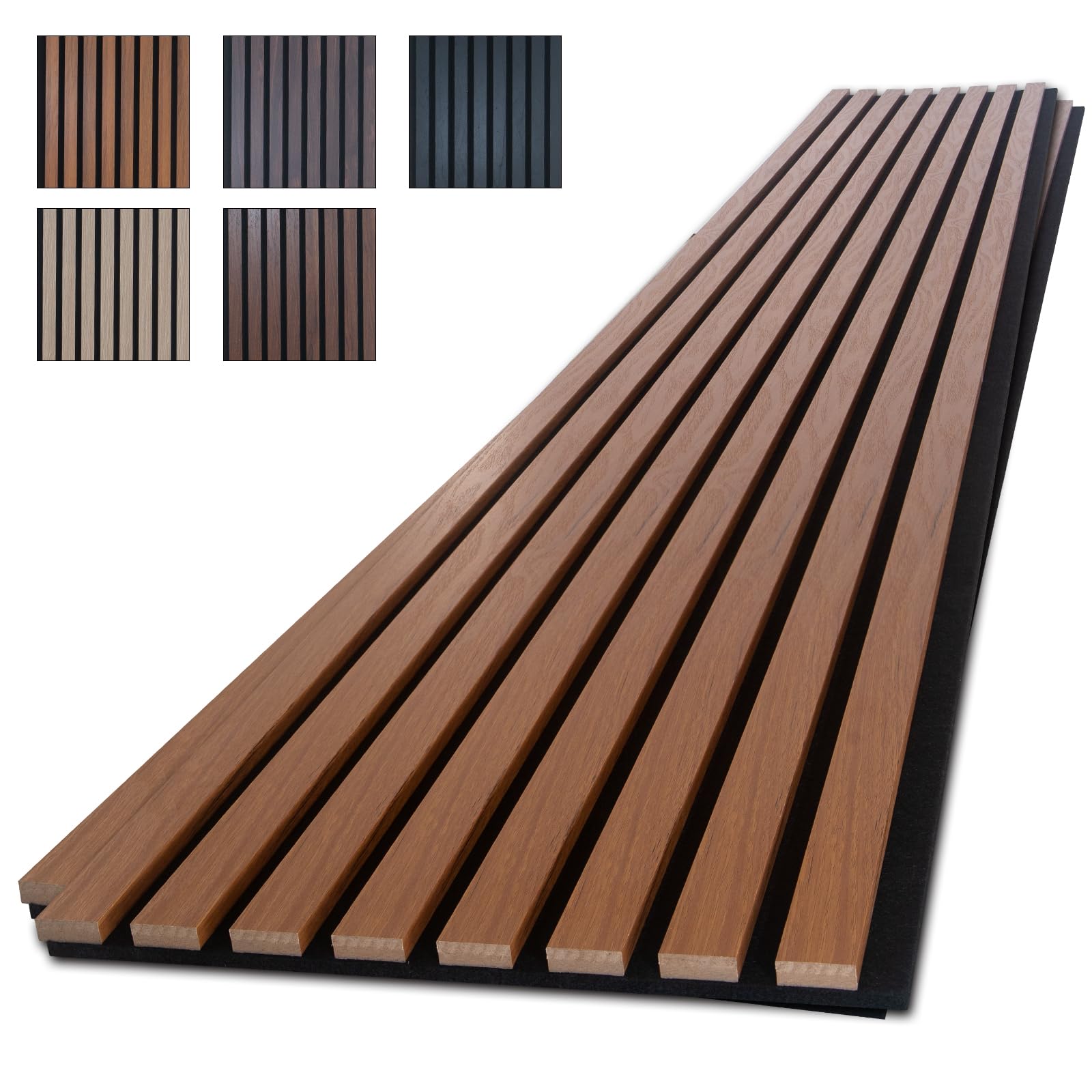 NeatiEase Wood Panels for Wall, 4-Piece 96" x 12.6" Soundproof Wood Slat Wall Pa