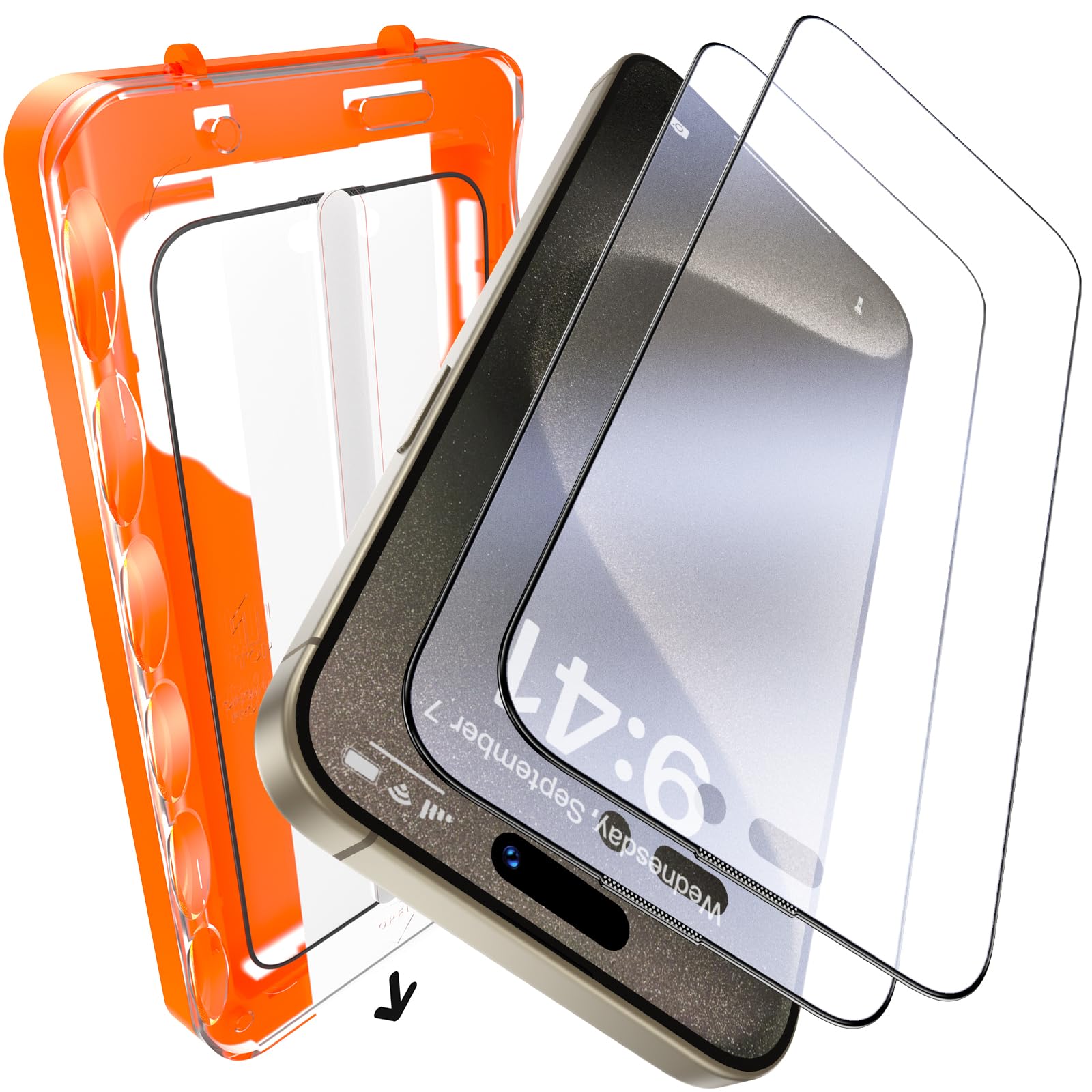 UniqueMe for iPhone 15 Pro Max Matte Screen Protector - 6.7 inch - 2 Pack