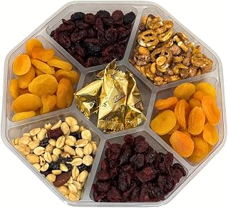 Holiday Gift Basket, Birthday Gifts Basket - Nut Fruit Tray Assortment with Gourmet Chocolate - Prime Food Gift Delivery - Women, Men, Family, Corporate Birthday, Anniversary, Get Well, Sympathy, Party - by Pellatt Cornucopia