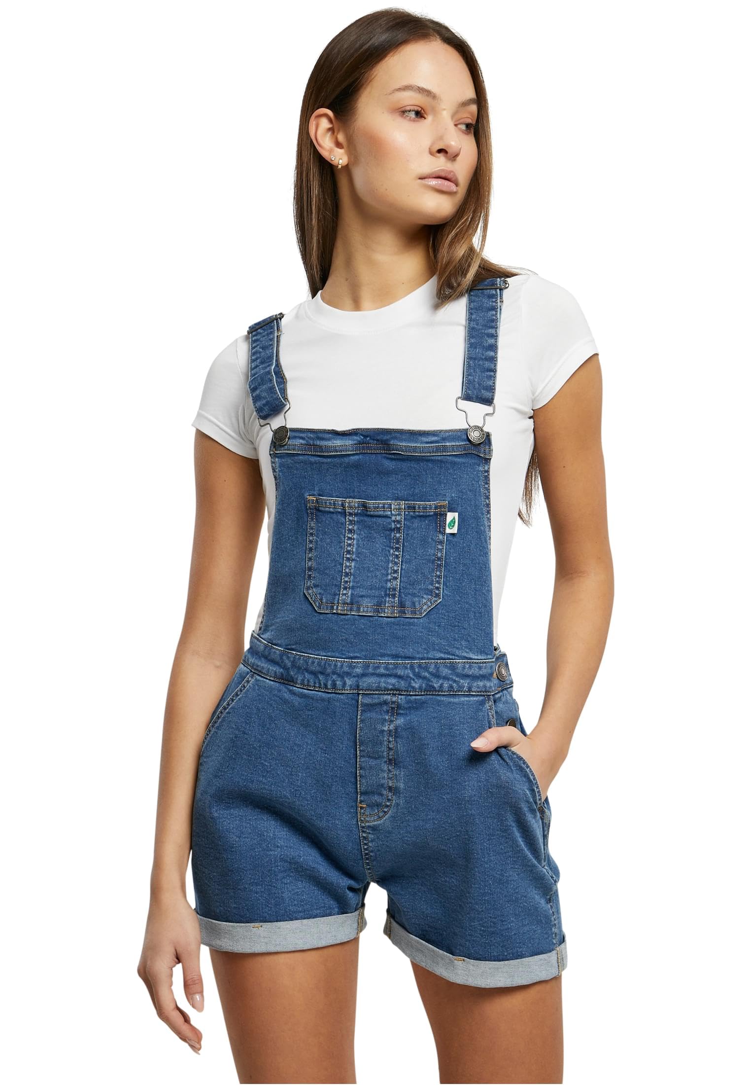 Urban Classics Dungaree Organic Shorts for Women T-Shirt