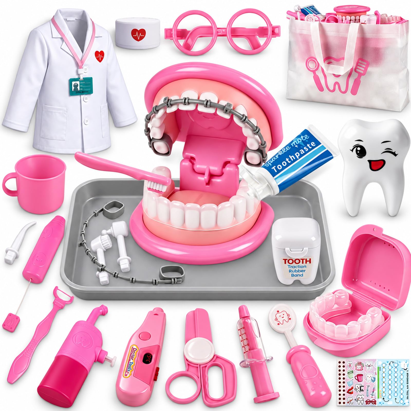 Doctor Kit Kids Toys, Dentist Play Set Pretend Role Play Toy Ages 3+ | With role