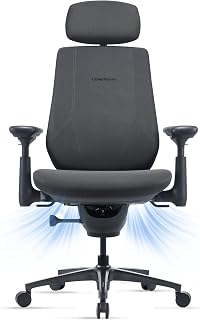 Libernovo Maxis Airflow Big and Tall Ergonomic Office Chair, Graphite 52cm