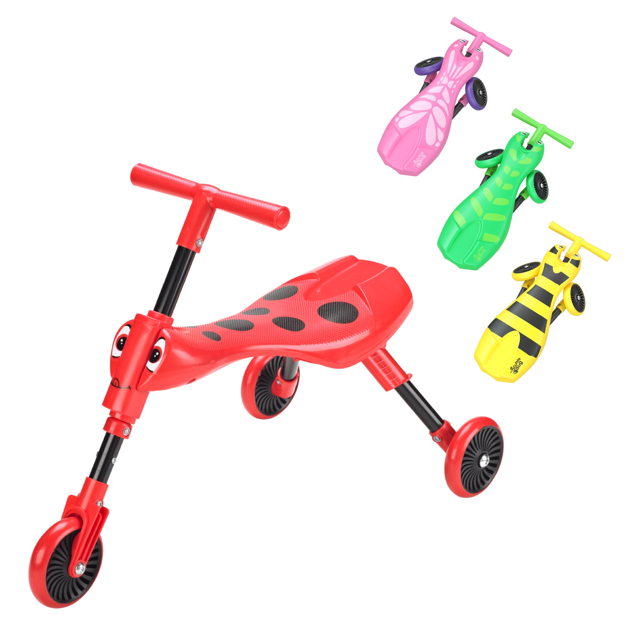 Scuttlebug 3-Wheel Foldable Ride-On Tricycle for 1-3 Year Old Boys and Girls, Be