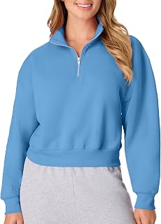 Hanes Women's EcoSmart Fleece Sweatshirt for Women, Soft Midweight - Full-Zip Hoodie, Sweatshirt, or 1/4 Zip