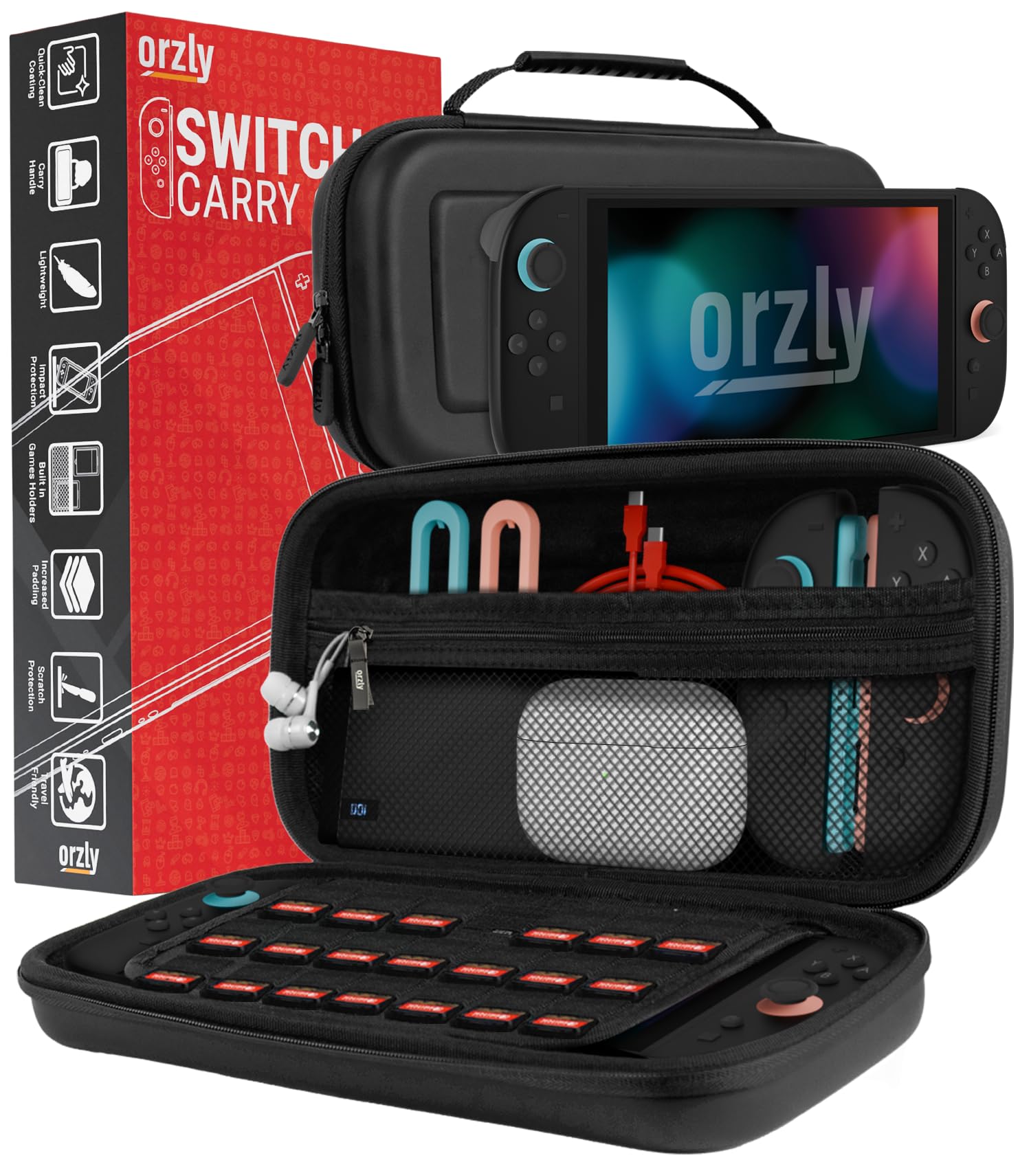 Orzly Carrying Case for Nintendo Switch 2 2025 Console with Screen Padding | Swi