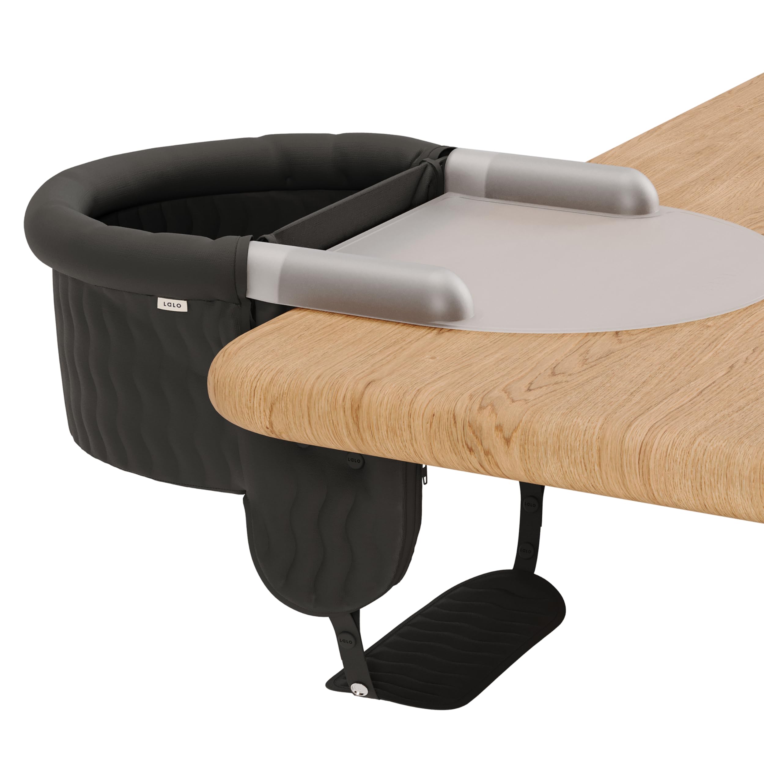 Lalo The Hook-On Chair, Portable Baby High Chair, Silicone Tray & Footrest | Foo