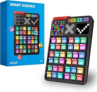 GiiKER Smart Sudoku Puzzle Game, 2500 Challenges for All Ages | Brain teaser for kids, portable travel game, birthday gift, Easter basket stuffer