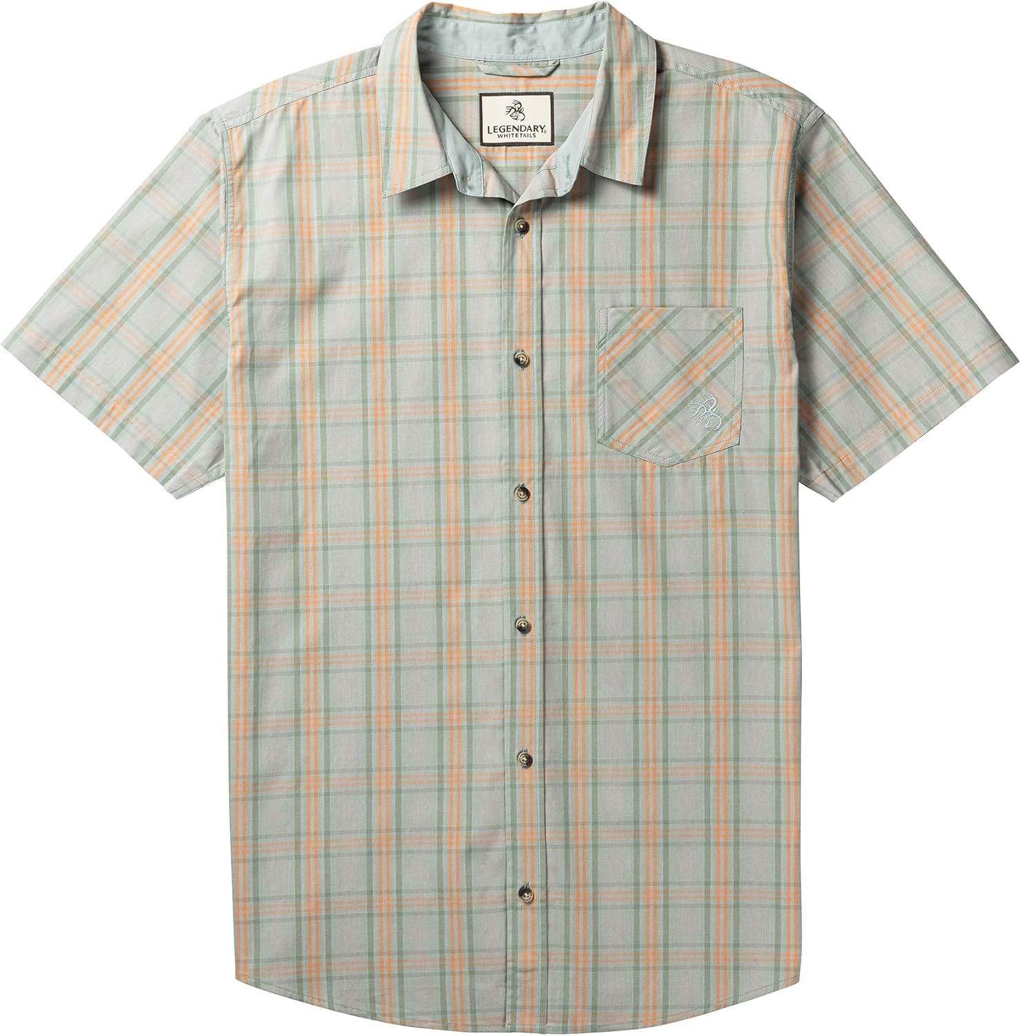 Legendary Whitetails Poplin Men's Short Sleeve Button Down Shirt