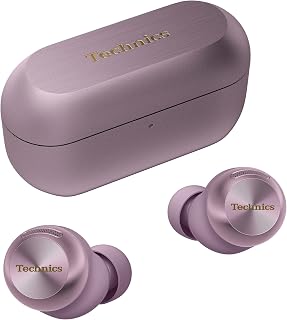 Technics EAH-AZ100 Auriculares True Wireless 10mm con Driver de Fluido Magnético, Cancelación de Ruido Adaptativa, Voice Focus AI, Multipunto 3 Dispositivos, Dolby Atmos, Qi, IPX4, Lila