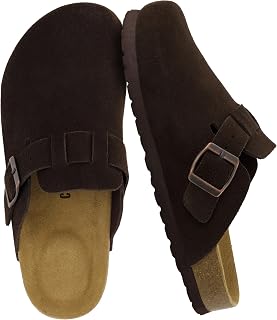 CUSHIONAIRE Hana Classic Women Genuine Suede Leather Slip On Clogs Comfortable Women Shoes