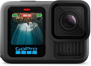 GoPro HERO13 Black - Waterproof Action Camera with 5.3K60 Video, 27MP Photo + Compatability with HB-Series Lenses (Renewed)