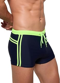 Arcweg Men's Swim Trunks Short Swim Trunks Quick Dry Elastic Removable Pads Water Sports