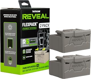 TACTACAM Reveal FlexPack R5 2-Pack Rechargeable Lithium Battery Pack | 5,000mAh each, replaces 1,000 AAs per unit, quick-swap install, fits REVEAL Pro 4.0, X 4.0, Pro 4.0 Solar Trail Cameras