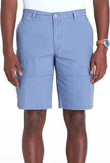 IZOD Men's Pigment Dyed 10.5" Cargo Short, Bijou Blue, 38