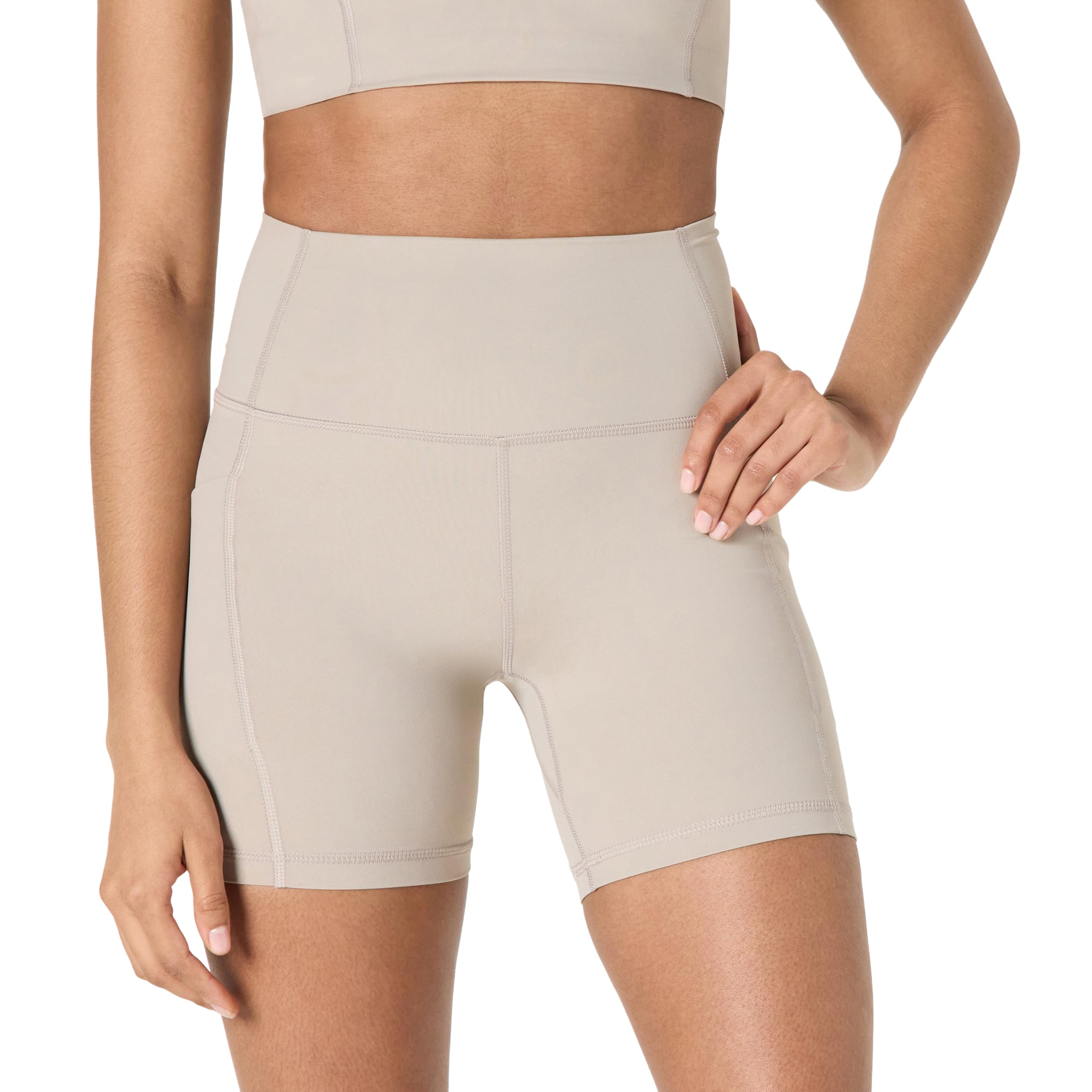 Amazon Essentials FormFlex Ultra Soft Active Cycling Shorts with Pockets, High W