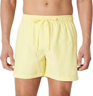 Amazon Essentials Men's Swim Trunks with Mesh Lining, Pockets and Drawstring Closure