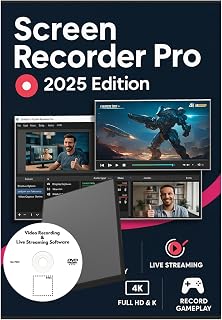 Screen Recorder Pro 2025 Edition – Full HD & 4K Capture - Game, Webcam & Desktop Recording Software for Windows PC and Mac- Stream & Record with Audio Sync & Overlay Tools