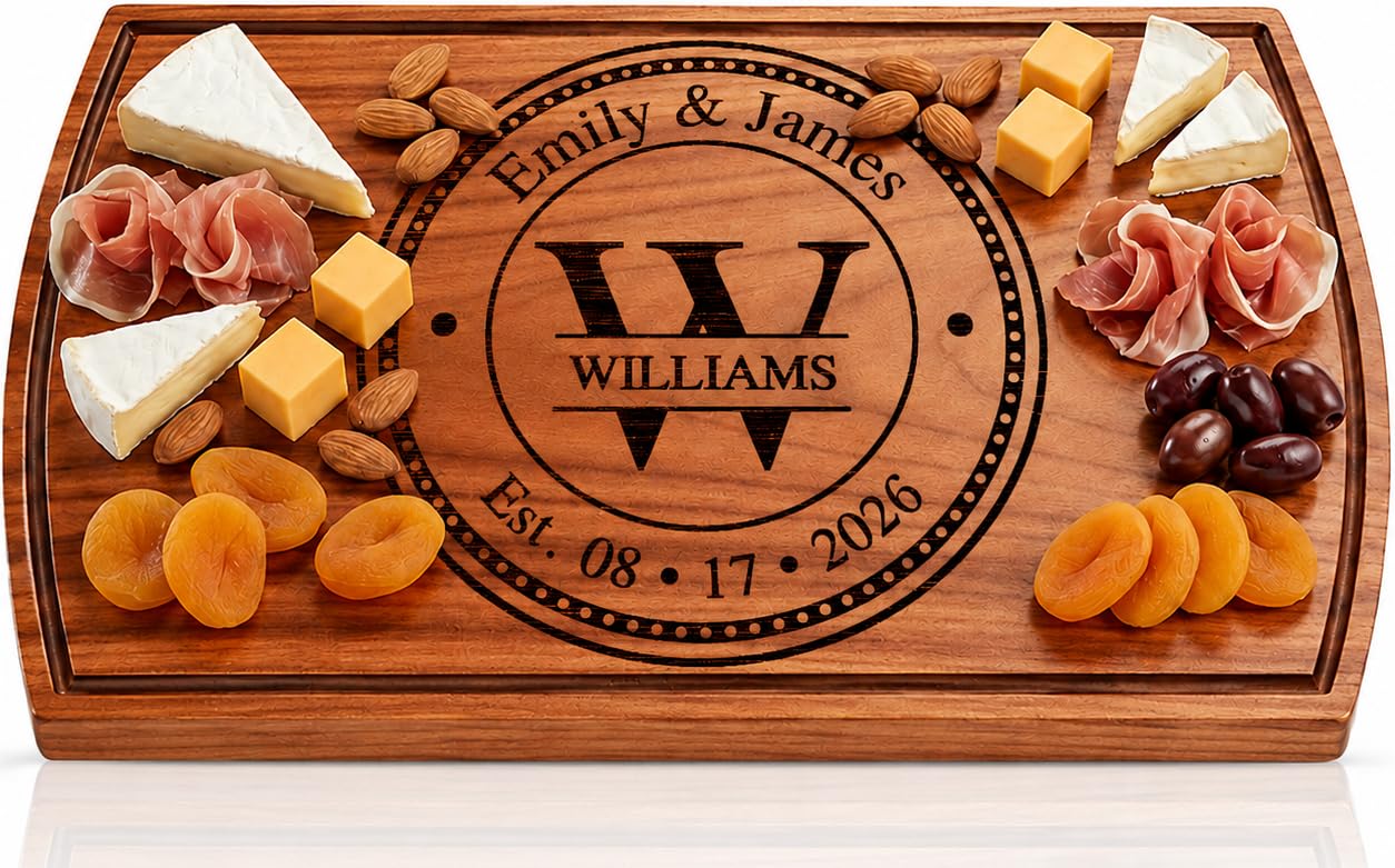 Personalized Cutting Board Wedding Gift - Custom Wood Wedding Registry Gift, Per