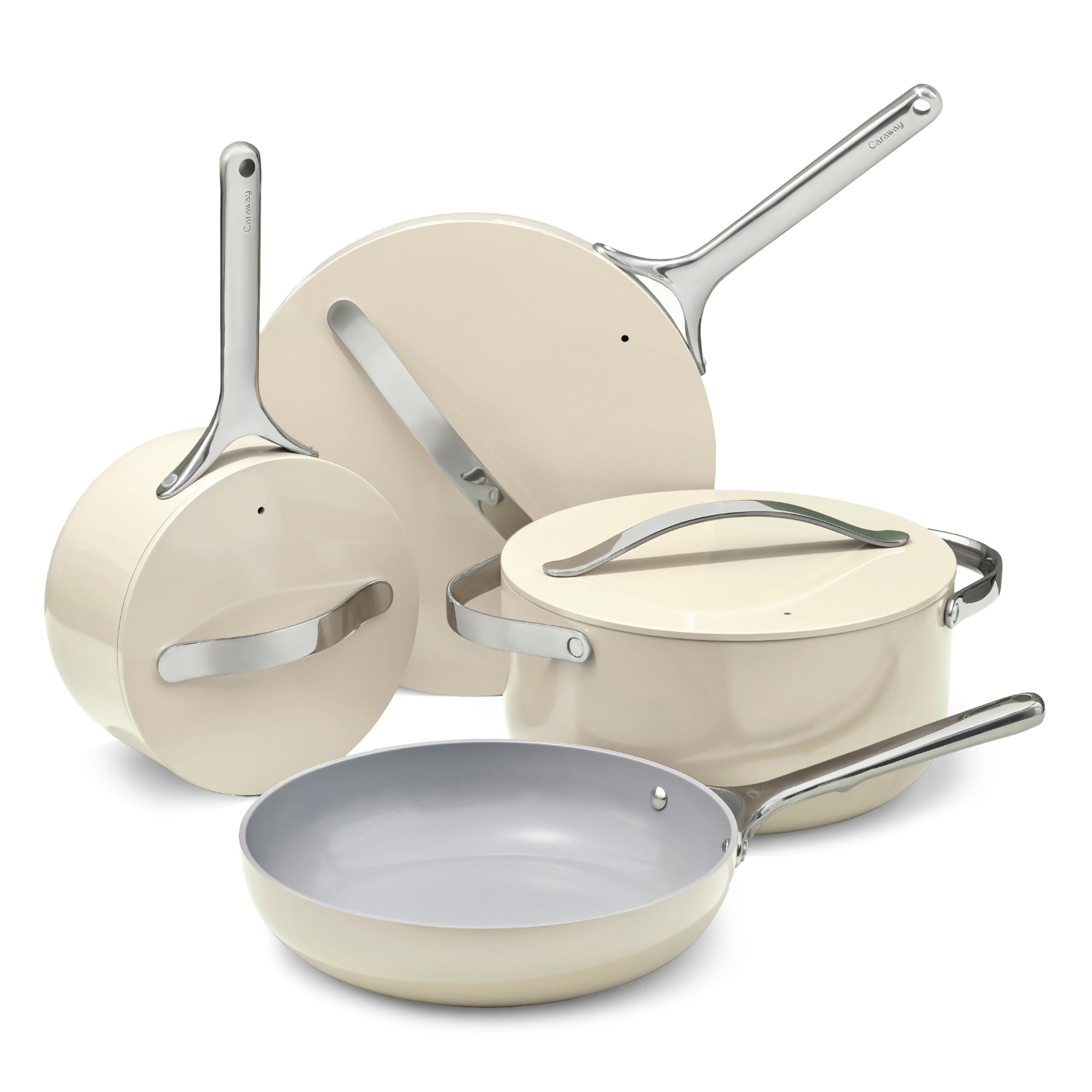 Caraway 12-Piece Non-Stick Ceramic Cookware Set | Pots, Pans, Lids and Kitchen S