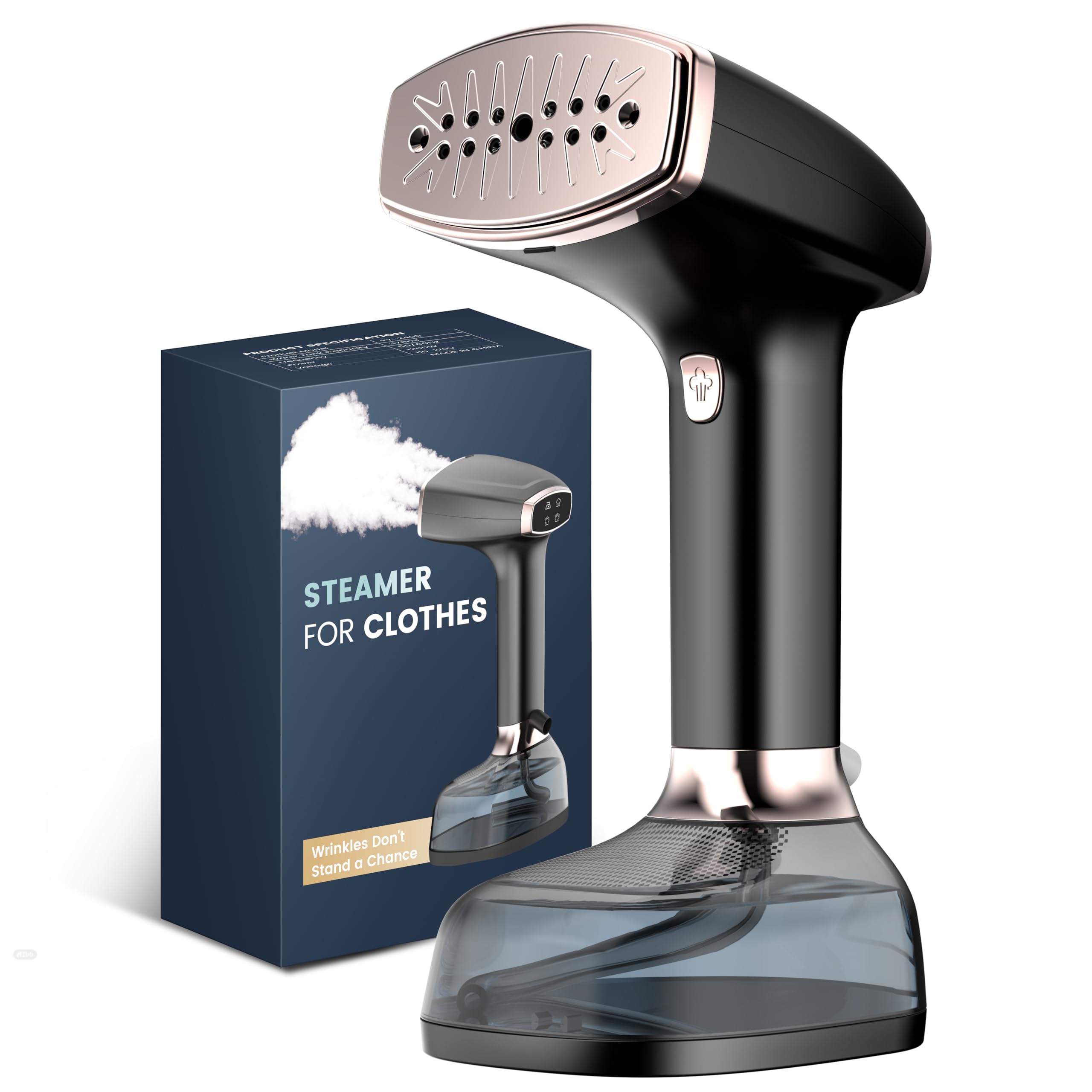 Steamer for Clothes, 4 Modes with LCD Display, 370ml Large Tank 30s Heat-Up | Po
