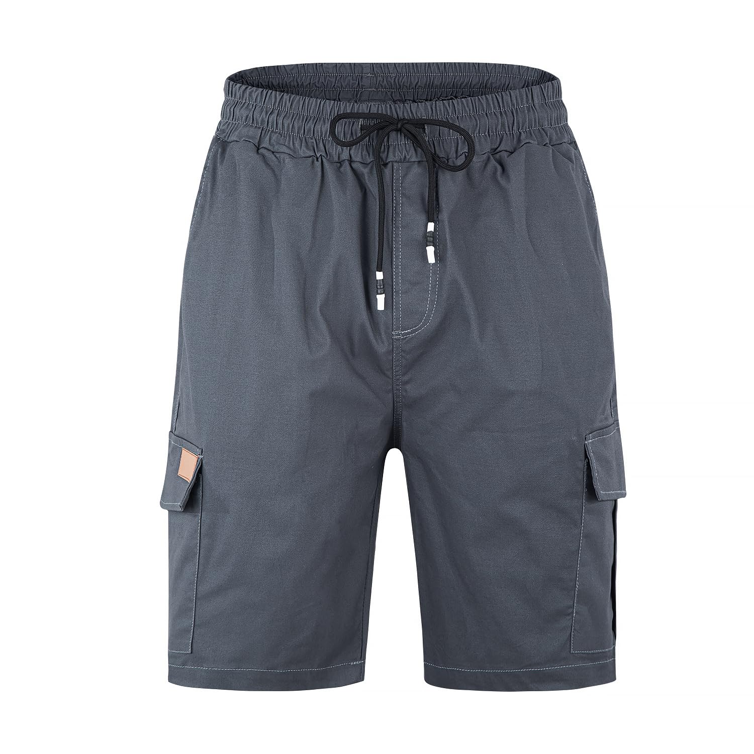 Mens Casual Twill Cargo Shorts Cotton Drawstring Classic Cargo Stretch Short wit