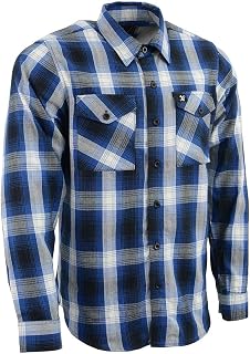 Milwaukee Leather Men’s Casual Cotton Flannel Plaid Long Sleeve Button Down Cotton Shirts