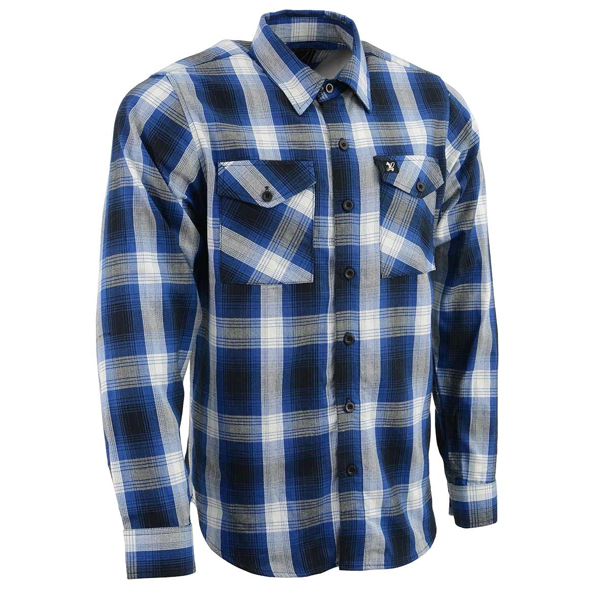 Milwaukee Leather Men’s Casual Cotton Flannel Plaid Long Sleeve Button Down Cott