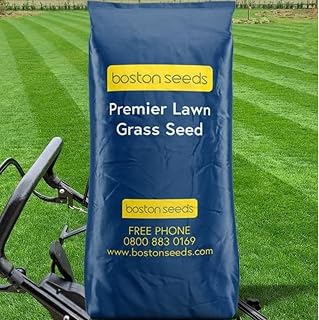 Boston Seeds Premier Grass Seed for Premium, Professional Lawns (1 x 5kg) | Perfect for Premium, Professional Lawns. Grass Seed Mix for Overseeding & New Lawn Sowing